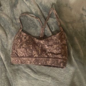 Purple/grey sports bra